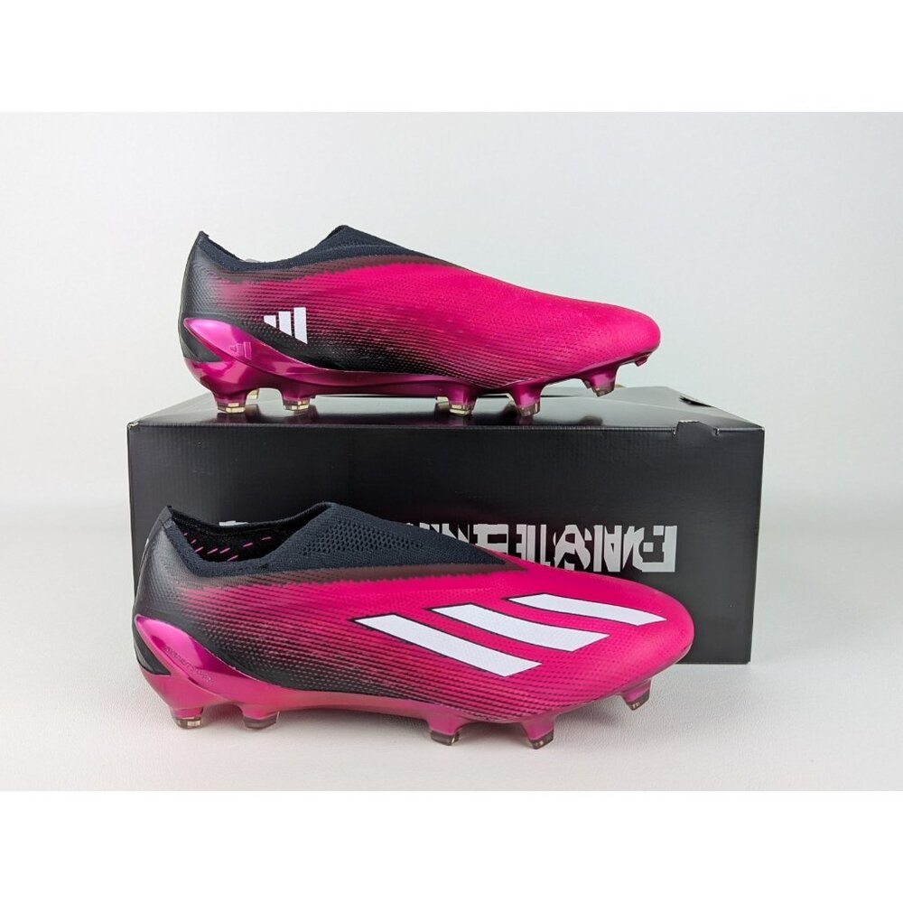 Adidas X Speedportal + FG Pink Black Soccer Cleats GZ5126 Men's 6.5 Women's 7.5